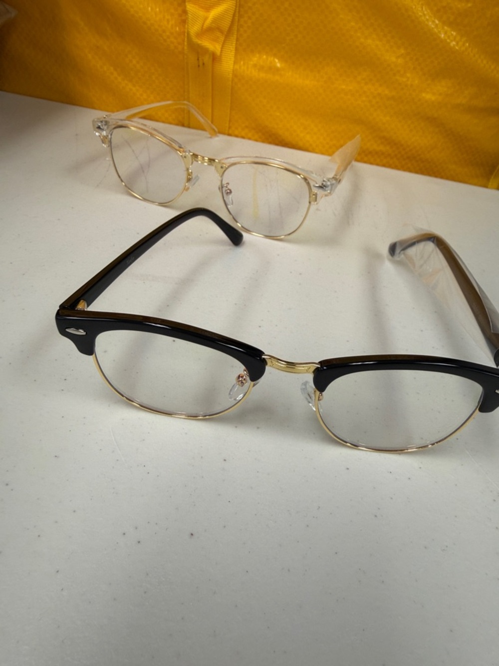Tanlys brand 2 pack stylish blue light blocking glasses w/ cloth for cleaning